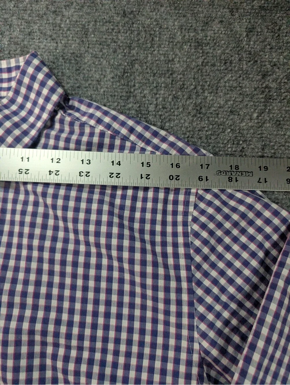 J.Crew Mens Medium Performance Slim Fit Blue Pink Checkered Button Down Shirt